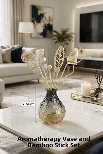 Emsay Store Μοναδικό Μοντέρνο Διακοσμητικό Βάζο & Σετ Αρωματικών Στικς από Μπ...