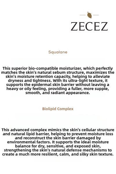 ZECEZ Organic Jojoba Oil Squalene Biolipide Complex 30ml