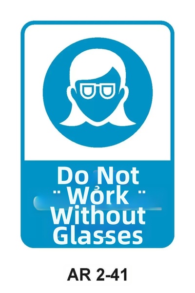 Outdoor One Work Without Glasses with Stone Woman Figure Work Safety Warning ...