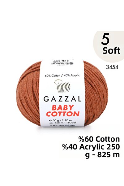 Gazzal Baby Cotton 3454-Ελαφρύ και άνετο βαμβακερό νήμα για καλοκαιρινά έργα ...