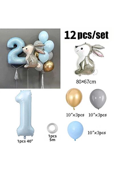 ÇITIPITISTORE Set cadou cu tematică iepuraș, cu numere albastre, pentru ziua ...