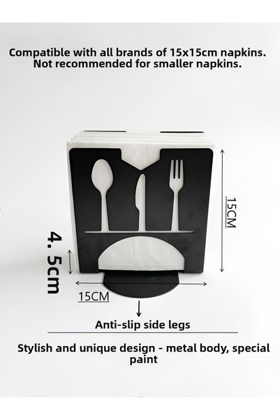 ETÜCCAR Metal Napkin Holder Tabletop Standing Napkin Holder Stainless Napkin Holder Special Design