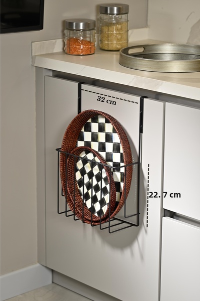 Edora Home Μαύρο ματ οργανωτής πόρτας ντουλαπιού με θήκη για απορρυπαντικό, ο...