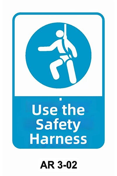 Outdoor One Use Safety Belt Work Safety Warning Sign 1 Piece Pvc 21 X 29cm