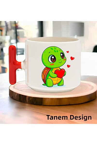 Tanem Tasarım Cup Coffee Tea Cup Gift Valentine's Day - t Handle Mug