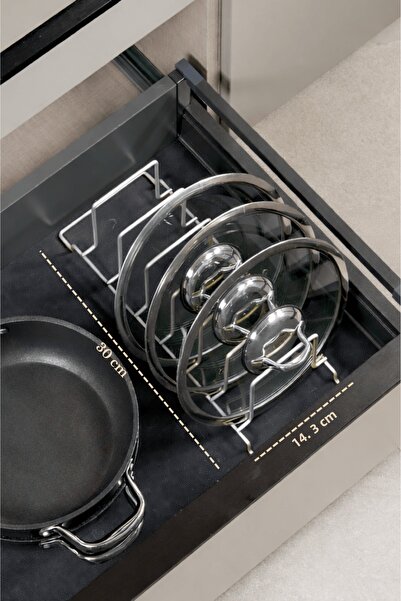Edora Home Ματ ασημί οργανωτής σκευών κουζίνας, οργανωτής συρταριού, εξοικονό...