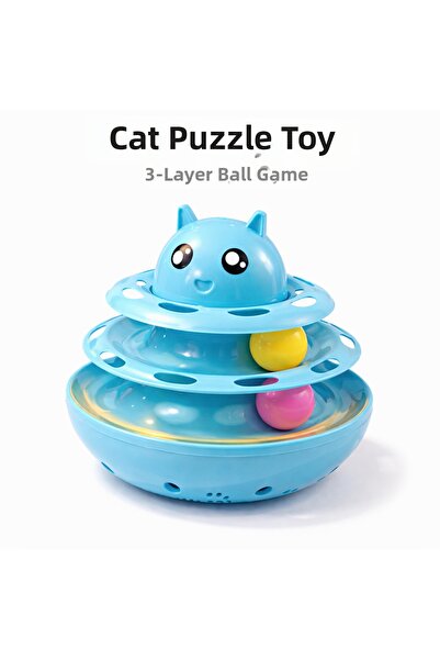 Karamel Pet Hacıyatmaz Cat Toy 3-Layer Bulk Intelligence Toy 20X21 cm – Non-T...
