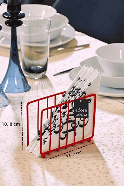 Edora Home Κόκκινη θήκη χαρτοπετσέτας με δικτυωτό πλέγμα Βάση χαρτοπετσέτας Κ...