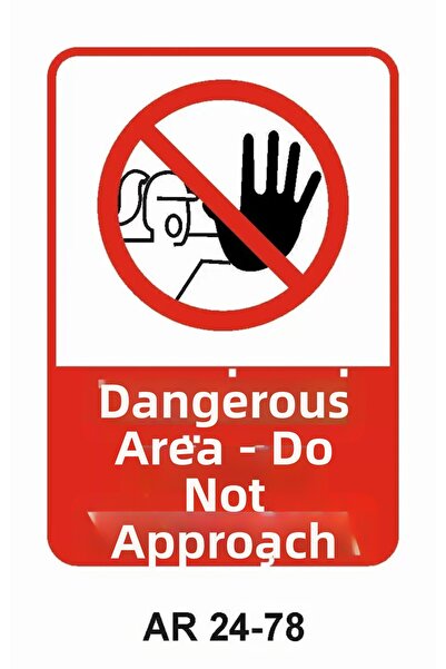 Outdoor One Hazardous Area Approach Women Figure Safety Warning Sign 1 Pcs Pv...