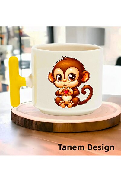 Tanem Tasarım كوب قهوة وشاي هدية ليوم الحب - كوب بمقبض على شكل حرف T