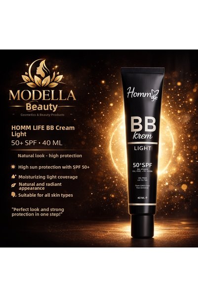 hommlife كريم بي بي لايت 50+ مع عامل حماية من الشمس 40 مل