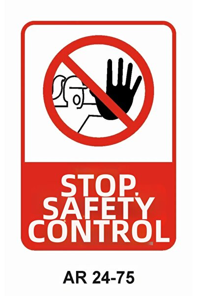 Outdoor One Stop Safety Control Women Figure Work Safety Warning Sign 1 Piece...