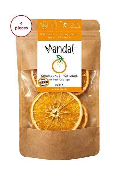 Mandal Dried Orange 100 Grams (4*25 Grams) Dried Orange Dried Fruit Slices