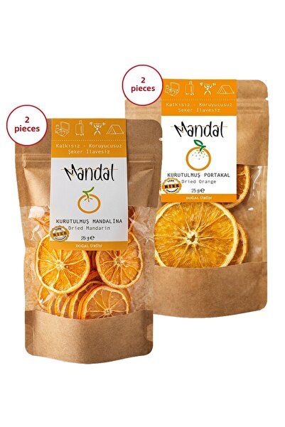 Mandal شرائح البرتقال المجفف واليوسفي 100 جرام من شرائح الفواكه المجففة