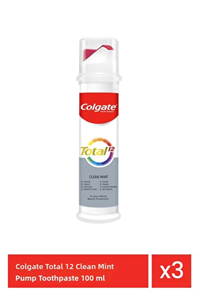 Colgate Total Original Οδοντόκρεμα 100ml Αντλία x 3 τεμάχια