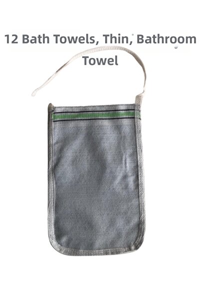 miosse Home 12-Pack Thin Hammam Washcloth Traditional Bath Washcloth