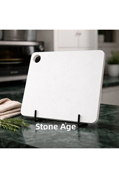 Taş Devri İSM Marble Cutting Board,Marble Presentation Tray, 23 Cm*29 Cm, Anti-Scratch and Stain-Resistant