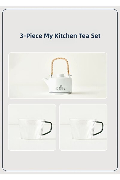 Bella Maison My Kitchen 3-Piece Tea Set White