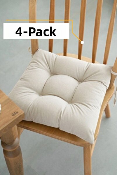 LemonBloom Premium Pofidik Μαξιλάρι καρέκλας 4 τεμαχίων 40x40 cm Ειδικά ραμμέ...