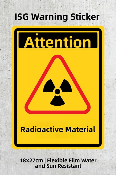 alışveriş kurdu Radioactive Substance Work Safety Warning Caution Label - Foi...