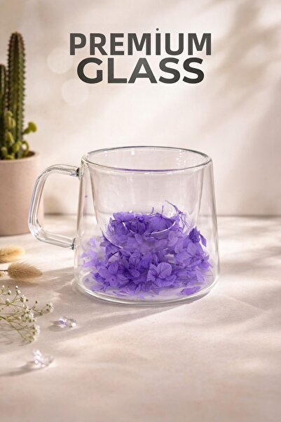 LE PARİS Double 250 ml Double Walled Glass Mug |   Heat Insulated, Transparen...