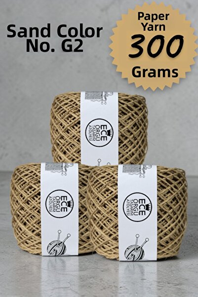 Ece Örgü Tasarım Atölyesi Χρώμα άμμου (Αρ. G2), σχοινί για χάρτινες σακούλες ...