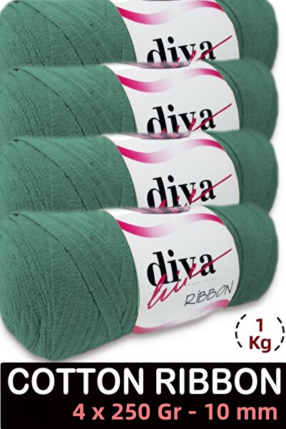 Diva İplik Βαμβακερή Κορδέλα - 1 κιλό - 10 χιλιοστά - Συσκευασία 4 τεμαχίων -...