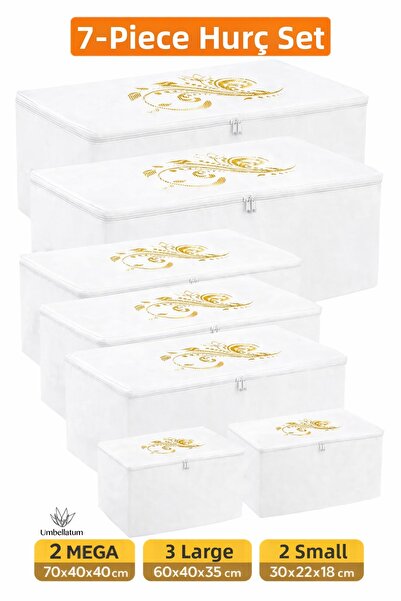 umbellatum Σετ 2 Μεγάλων, 3 Μεσαίων και 2 Μικρών Θηκών Λευκός Οργανωτής |   Α...