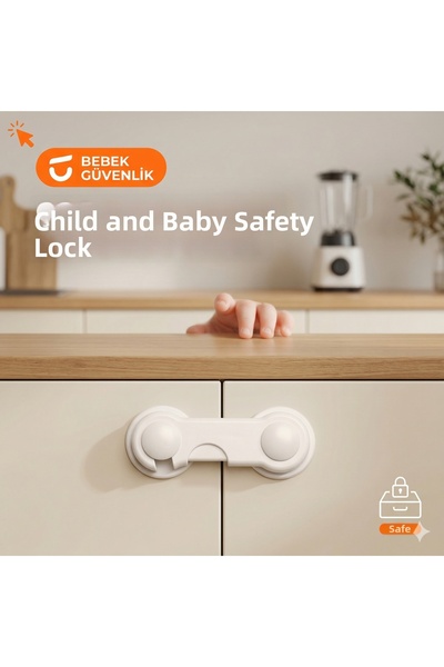 Miningaa 2 τεμ. Μη συναρμολογημένο ντουλάπι με διπλό κάλυμμα Κλειδαριά μωρού ...