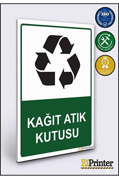 ZiPrinter Paper Waste Bin Isg Warning Sign Dekota 50X70 cm