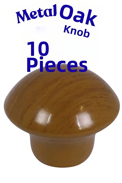 KAYRA LEATHER CRAFT 10 قطع من مقابض الأدراج المعدنية المستديرة ذات النمط الخش...