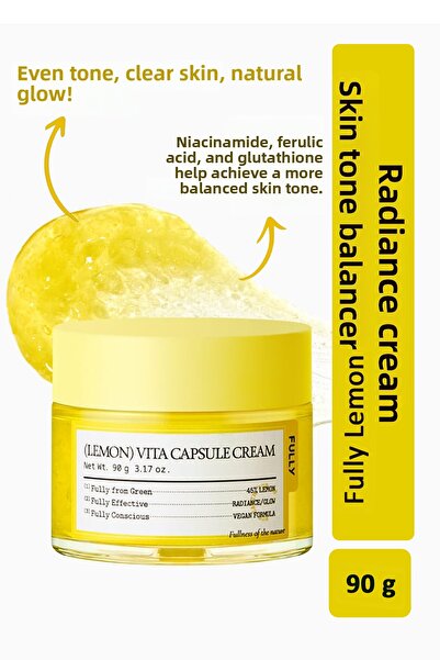 FULLY Lemon Vita Capsule Cream - Skin Tone Balancing Brightening Cream 90g