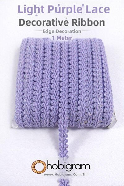Hobigram Ανοιχτό λιλά γκλίτερ Cornella Κόρνελα Διακοσμητική Κορδέλα Στολίδι ά...