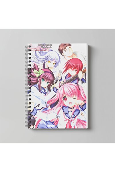nihonwosekai Caiet Anime Angel Beat, format A4, 60 de coli, fără linii, cu ca...