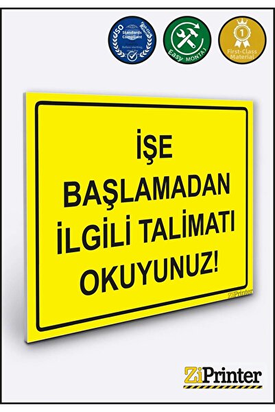 ZiPrinter Read the Instructions before Starting the Job! Isg Warning Sign Dek...