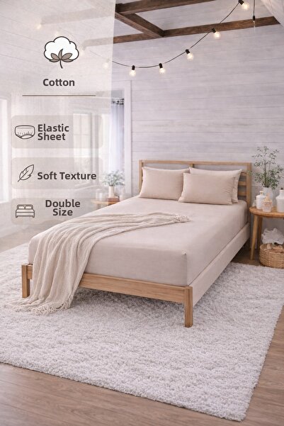 vanillasoft Set de lenjerie de pat dublă Vanilla Bej