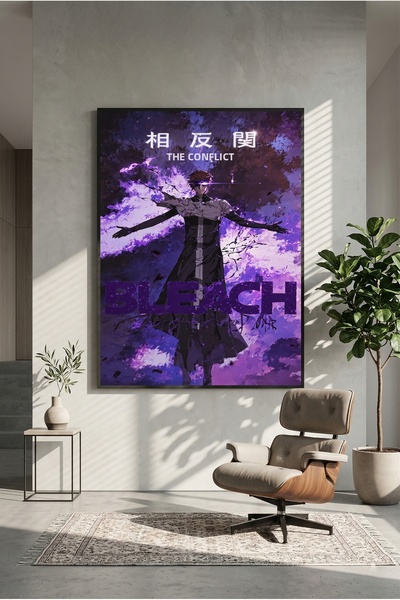 postercraft Блийч Ичиго Куросаки Форма Банкай Дървен плакат за маса (Без рамка)