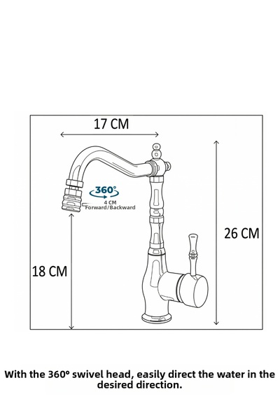 DUREVO Retro Bathroom Sink Faucet Rustic Design- Antique Sink Fixture with Swivel Head- Aged Bronze Color