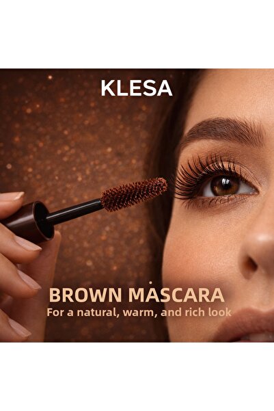 KLESA Brown Mascara Volume & Lift Waterproof with Volume and Lengthening Effect