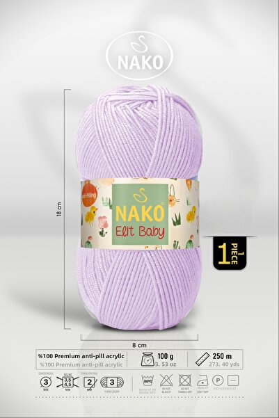NAKO N.ako Elit Baby Νήμα Βρεφικής Κλωστοποίησης Αντι-κομπιάσματος 5090 Verbena