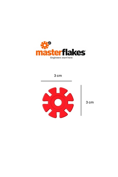 ThinkMaster Masterflakes Educational Locked Discs Stem Training Compatible 5 Colors 300 Pieces Building Toy Set Flakes