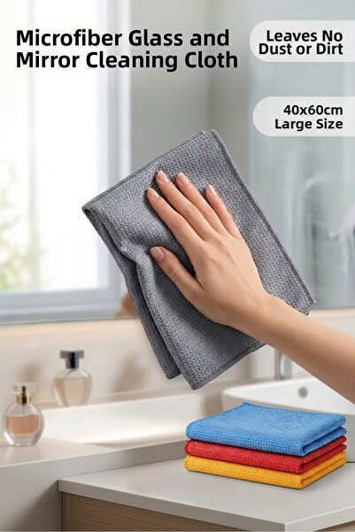 SİHİRLİ MOP Πανί καθαρισμού γυαλιού και καθρέφτη από μικροΐνες 40*60 εκ. 3 τε...