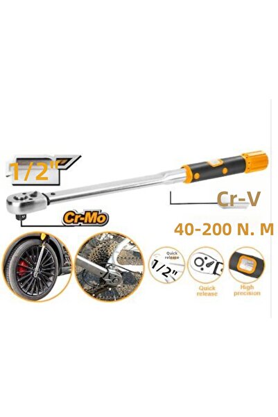 Ingco Δυναμόκλειδο 1/2 40-200 Nm HPTW 200 N 1