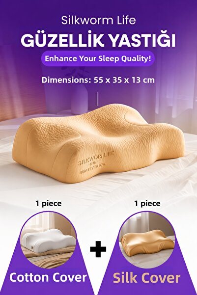 silkwormlife Silkworm Life Visco Beauty Pillow – Αντιρυτιδικό προσώπου, στήρι...