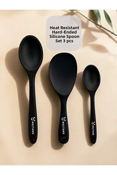 Multiamo Hard Tip Heat Resistant Fireproof Non-Stick Silicone Long Short Deep...