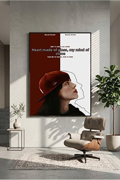 postercraft Poster de masă din lemn Billie Eilish (fără ramă)