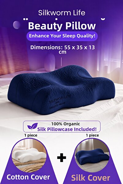 silkwormlife Μαξιλάρι Visco Beauty – Αντιρυτιδικό για το πρόσωπο, με υποστήρι...