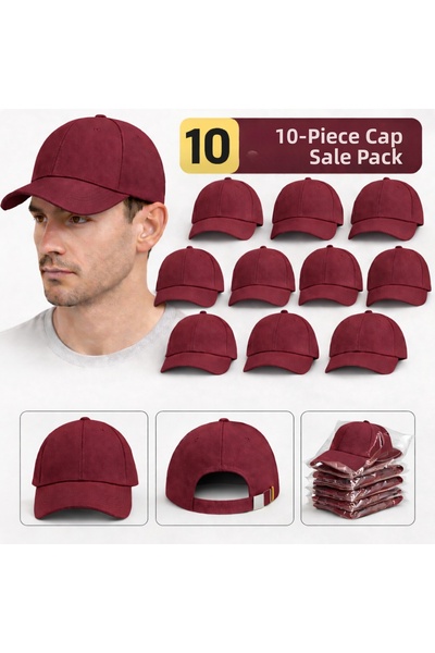 moda nokta Καπέλο Basic - μπορντό 100% βαμβακερό γαμπαρντίν μοντέλο Unisex 10...