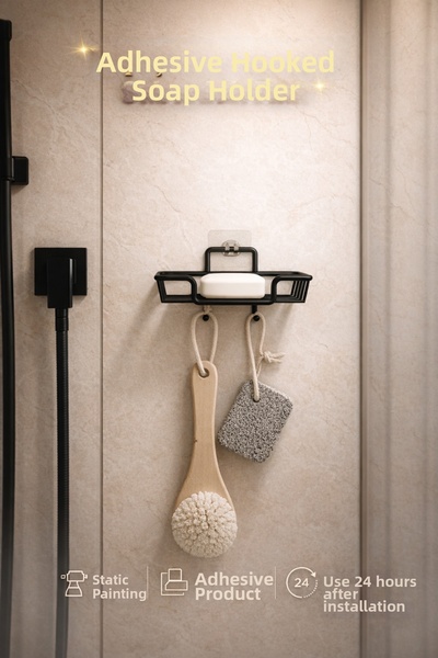 Alper Banyo Στήριγμα στερεού σαπουνιού και θήκη για σφουγγάρι πιάτων με αυτοκ...