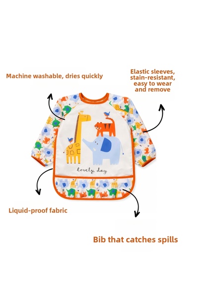 Ceylin Fashion Baby Bibs for Boys - Car and Lion Patterned Set of 2